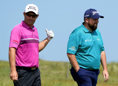 Padraig Harrington (left) and Shane Lowry.
