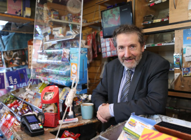 John Hyland, owner of Dun Leary’s ‘last corner shop’, who is retiring after 49 years as a news agent.