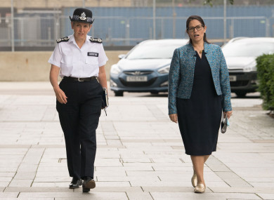Commissioner Cressida Dick (left) with Home Secretary Priti Patel