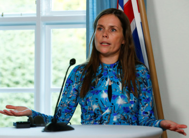 Iceland's Prime Minister Katrin Jakobsdottir.