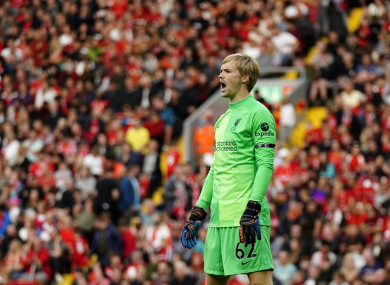 The Reds' back-up goalkeeper Caoimhin Kelleher.