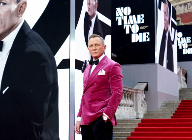 Daniel Craig attending the world premiere of No Time To Die at the Royal Albert Hall in London.