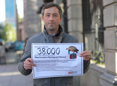 Housing expert Professor Rory Hearne outside Leinster House in Dublin