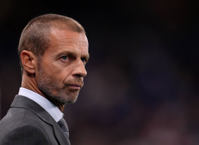 Uefa president Aleksander Ceferin.
