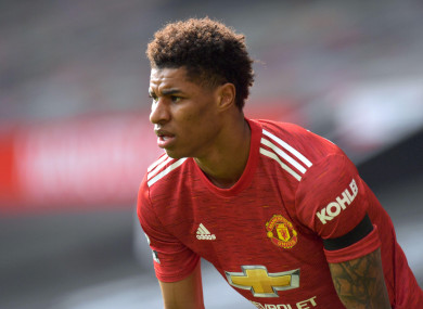 Manchester United striker Marcus Rashford.