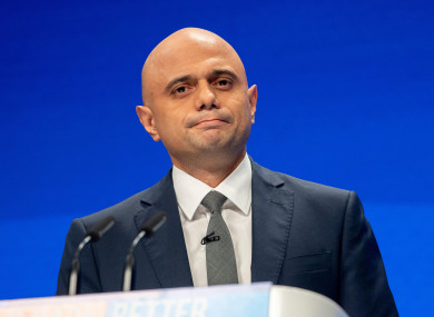 UK Health Secretary Sajid Javid