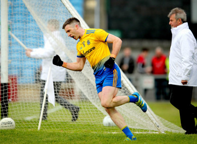 Cathal Cregg celebrates scoring the first goal of the game.