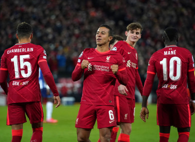 Liverpool midfielder Thiago Alcantara scored a brilliant goal against Porto.