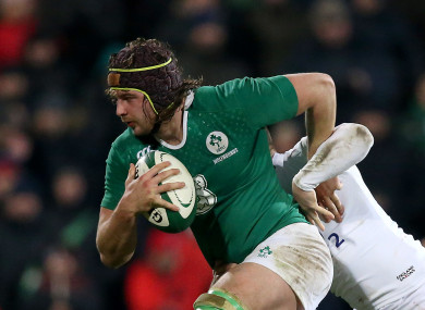 Iain Henderson playing for the Ireland Wolfhounds in 2015.