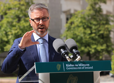 Minister Roderic O'Gorman will speak at the meeting today (file photo)
