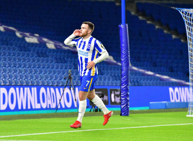 The 21-year-old has made six appearances for Brighton this season, scoring two goals.