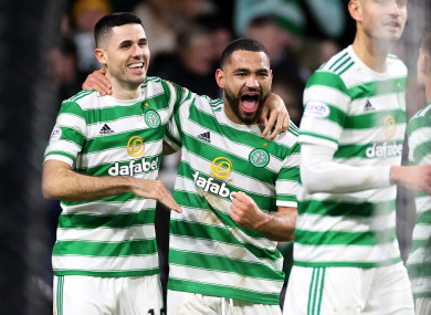 Tom Rogic celebrates his winning goal.