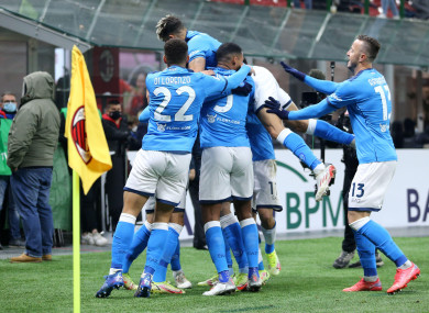 Eljif Elmas scored the game's only goal at the San Siro.