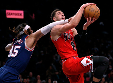 Zach LaVine (8) led Chicago Bulls to victory.
