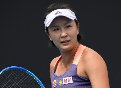 File image of Peng Shuai.