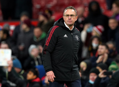 Manchester United interim manager Ralf Rangnick.