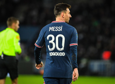 Lionel Messi pictured during the game.