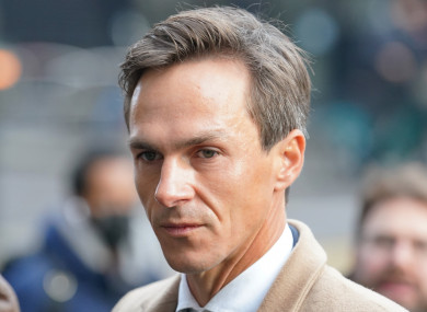 Danish golfer Thorbjorn Olesen arrives for a hearing in his court case at Aldersgate House, London, today.