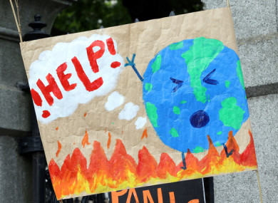 A sign at a climate protest by school children and young people in Dublin, September 2021