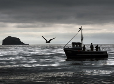File photo of fishing boats off the coast of Scotland.