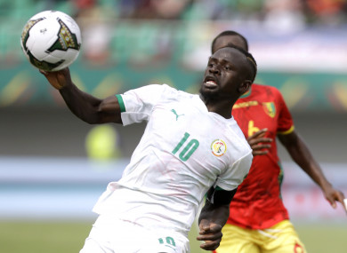 Sadio Mane in action at the Africa Cup of Nations.