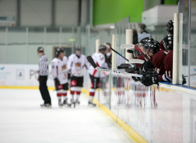An exhibition hockey match at the Dundalk Ice Dome in 2008.
