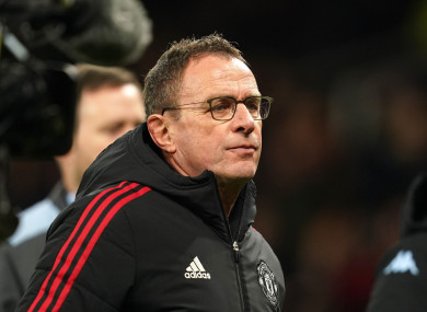 United interim boss Ralf Rangnick.