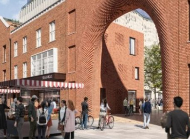 An image of the development for Moore Street as envisaged in June