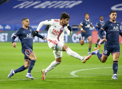 Lucas Paqueta scores for Lyon.