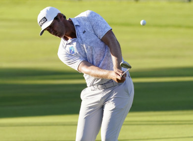 Seamus Power hits from the ninth fairway during the first round of the Sony Open.