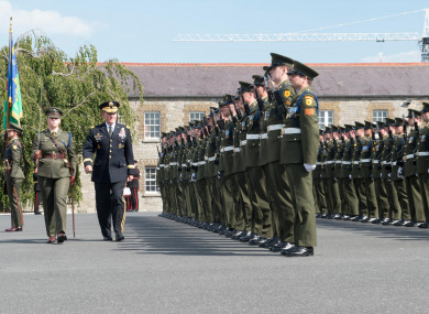 A guard of honour at Cathal Brugha Barracks.