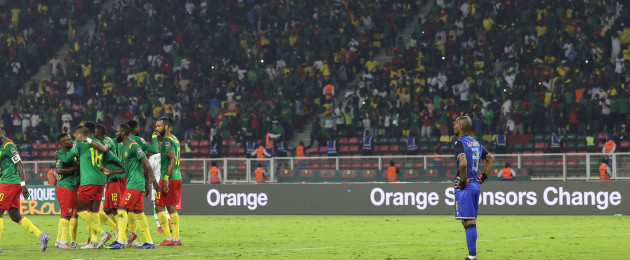 Cameroon during yesterday's match