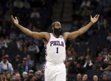 Harden finished with 27 points and 12 assists.