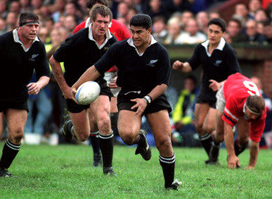 Va'aiga Tuigamala in action for the All Blacks.