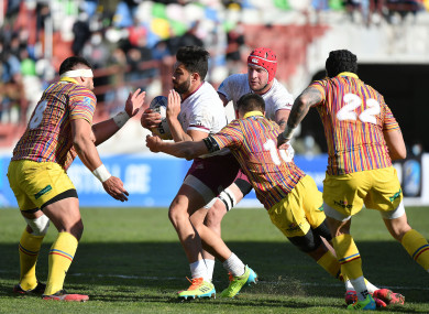 Romania in action against Georgia in last year's REC.