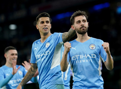 Bernardo Silva scored City's third.