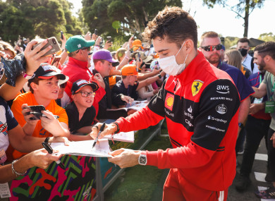 Charles Leclerc meets fans in Melbourne.