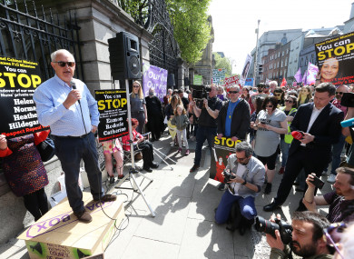 Dr Peter Boylan address today's protest