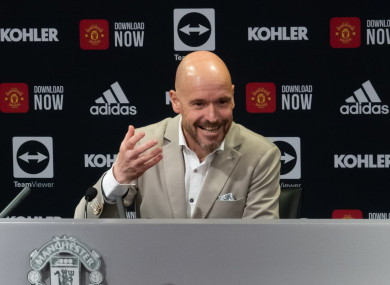 New Manchester United manager Erik ten Hag.