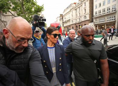 Rebekah Vardy leaves the Royal Courts of Justice.