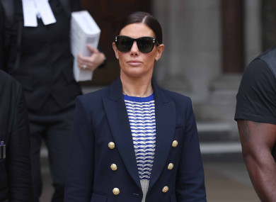 Rebekah Vardy leaving court.