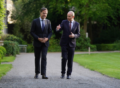Mark Rutte and Micheal Martin
