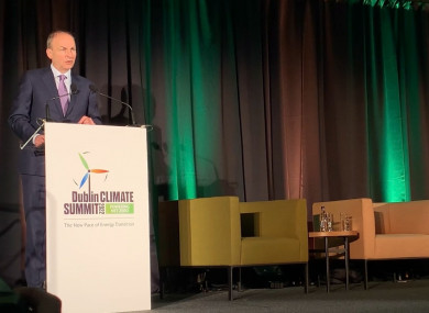 Taoiseach Micheál Martin at the Dublin Climate Summit