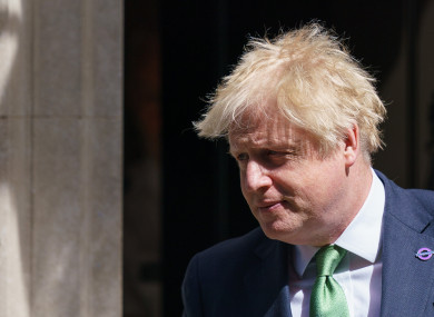 UK Prime Minister Boris Johnson departing 10 Downing Street yesterday.