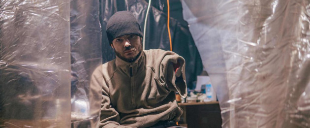 An injured Ukrainian serviceman inside the Azovstal iron and steel works factory in eastern Mariupol, Ukraine last week.