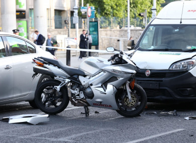 The crash occurred outside Connolly Station