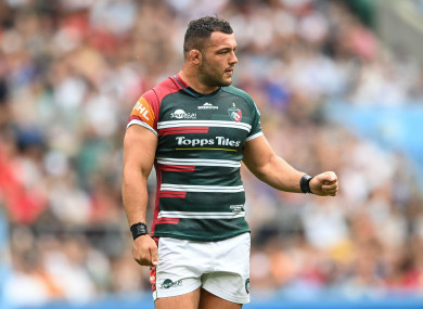 Ellis Genge #1 of Leicester Tigers during the game.