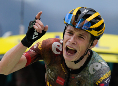 Jonas Vingegaard took a superb stage win to move into the yellow jersey.