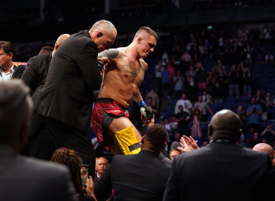 Tom Aspinall’s latest bout ended in agony.