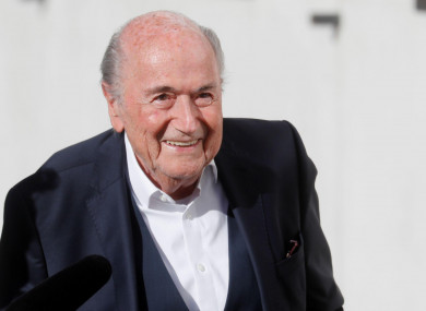 Former Fifa president Sepp Blatter arrives in front of the Swiss Federal Criminal Court (file pic).
